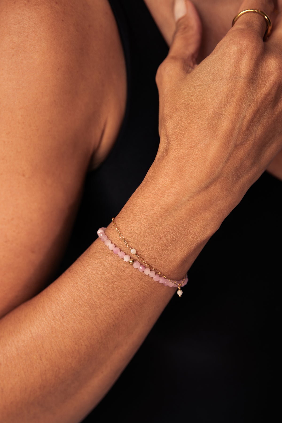 Magic Faceted Dainty Kunzite Gemstone Bracelet