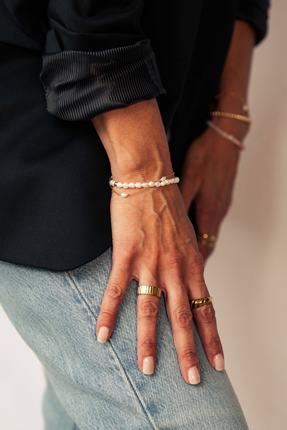 Pearl Dainty Gemstone Bracelet