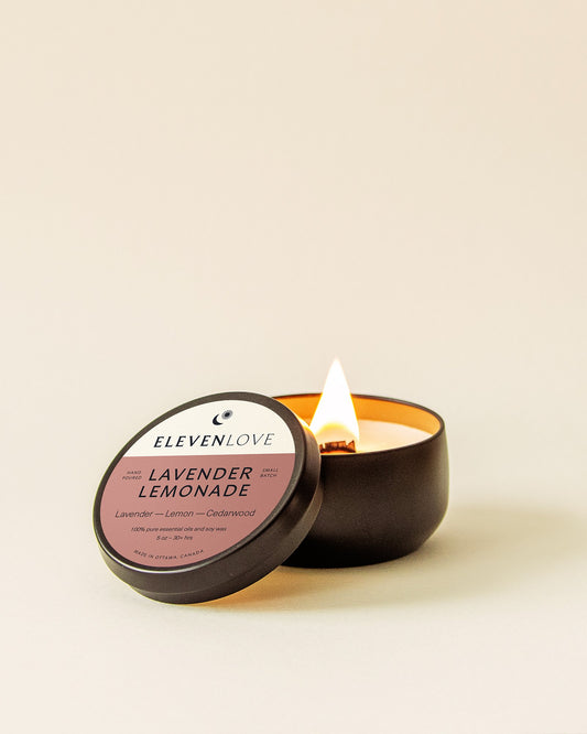 Lavender Lemonade Stoned Candle