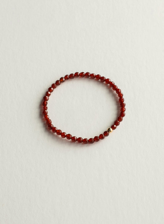 Creativity Faceted Dainty Carnelian Gemstone Bracelet