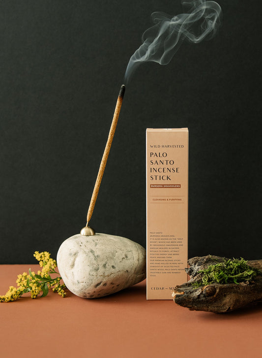 Cedar & Myrrh Hemisphere Brass Incense Holder