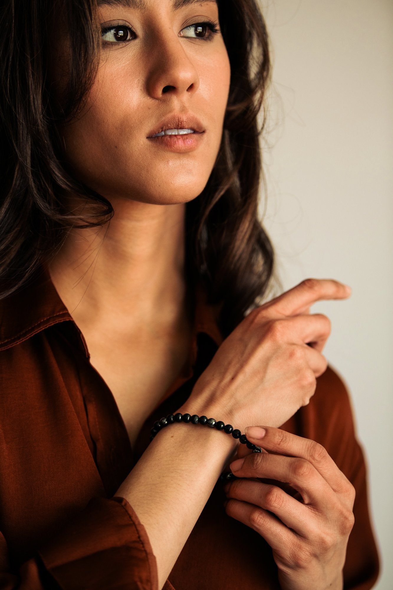 Empath Shungite & Hematite Gemstone Bracelet-SQ4635173