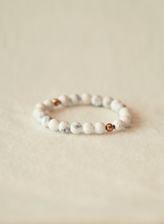 Breathe Howlite Gemstone Bracelet-SQ7534725