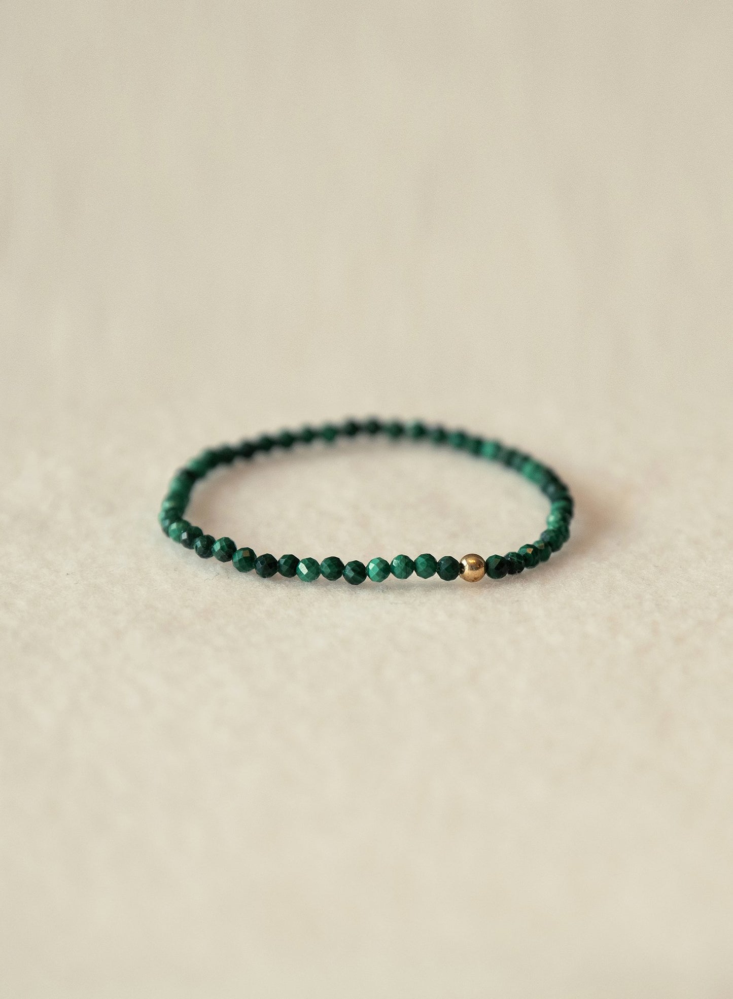 Malachite Faceted Dainty Gemstone Bracelet-SQ8335351