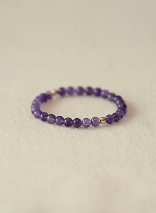Peace Amethyst Gemstone Bracelet-SQ1386388