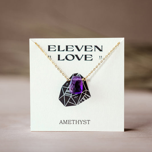 Amethyst 14K Gold-Filled Necklace-SQ2105166