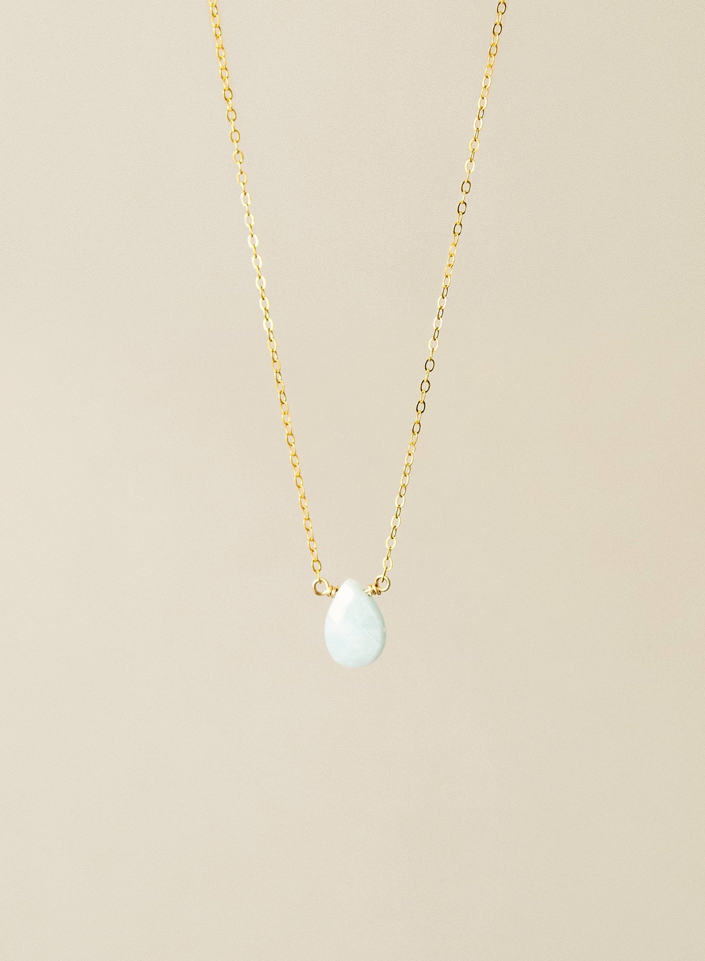 Aquamarine 14K Gold-Filled Necklace-SQ7370560