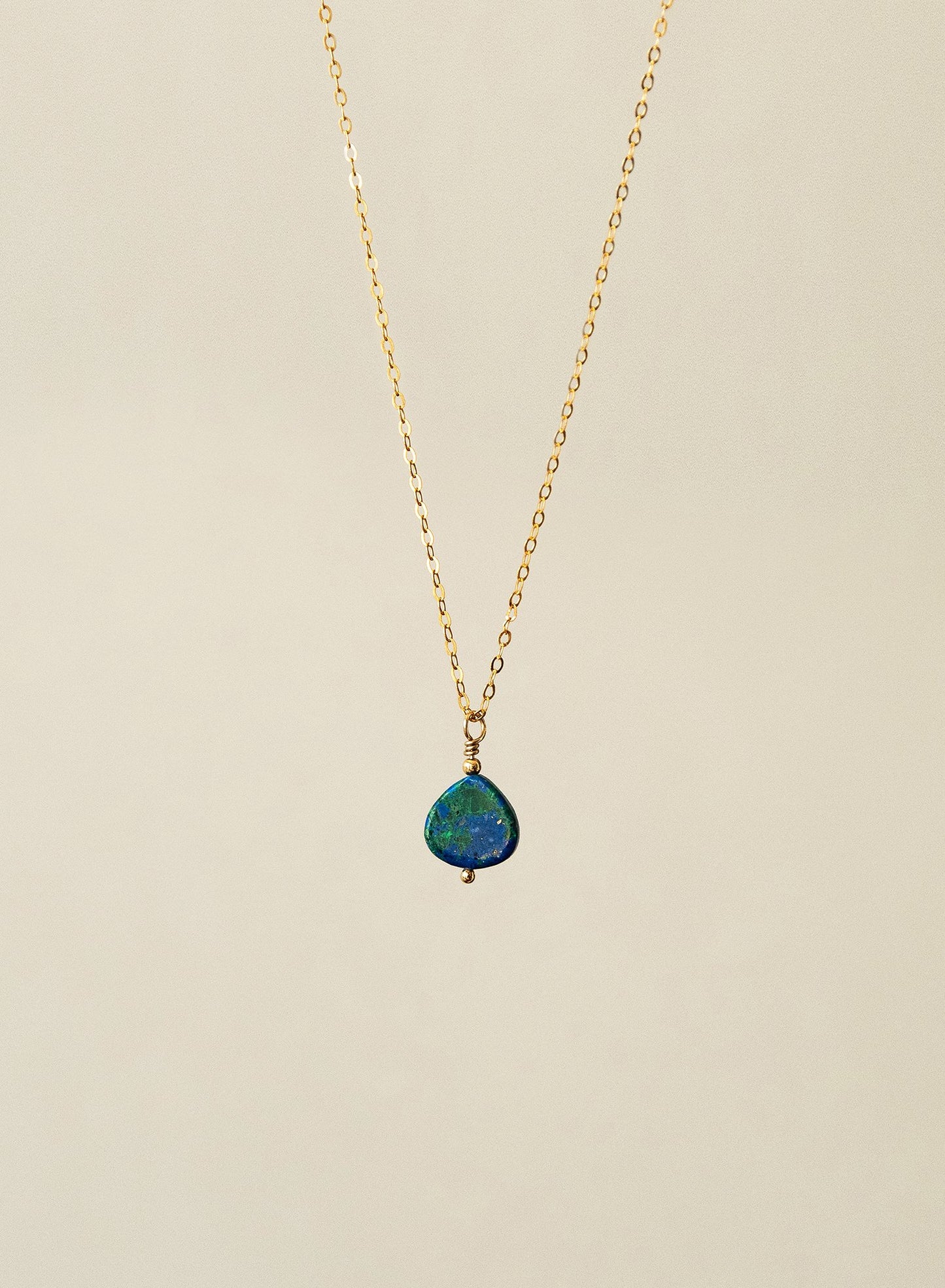 Azurite 14K Gold-Filled Necklace-SQ7133821