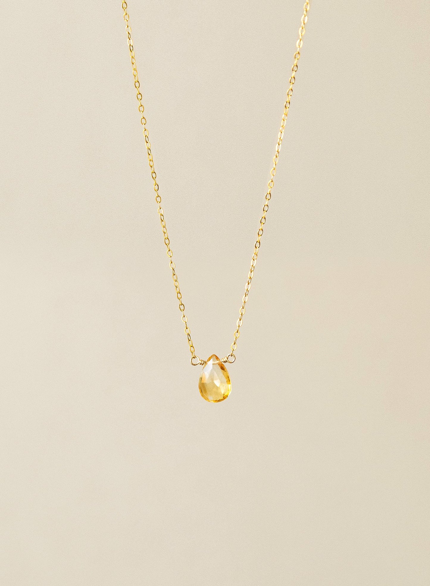 Citrine 14K Gold-Filled Necklace-SQ0284463