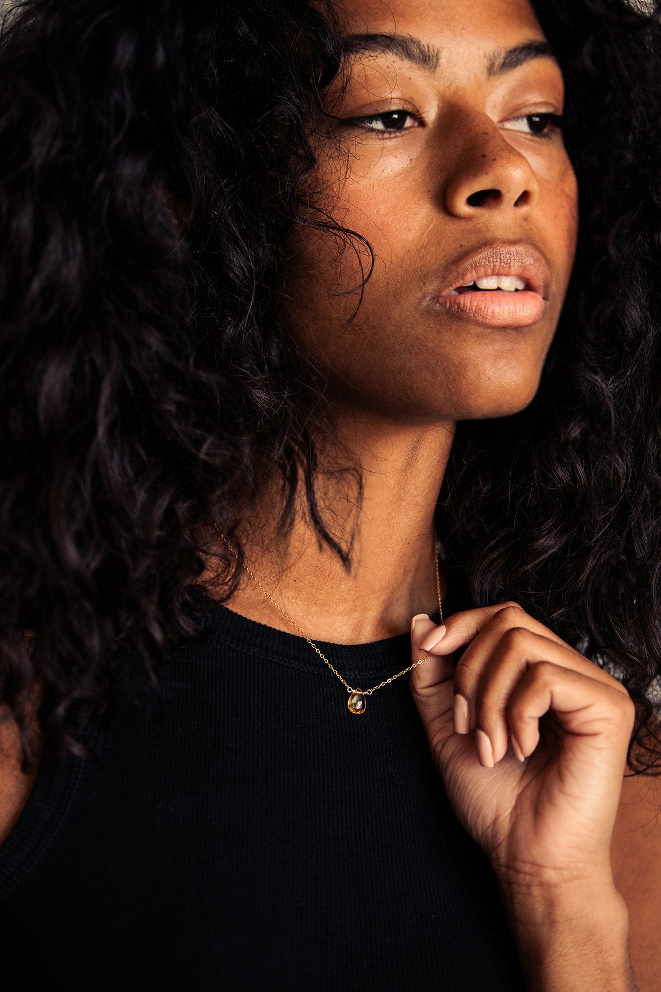 Citrine 14K Gold-Filled Necklace-SQ0284463