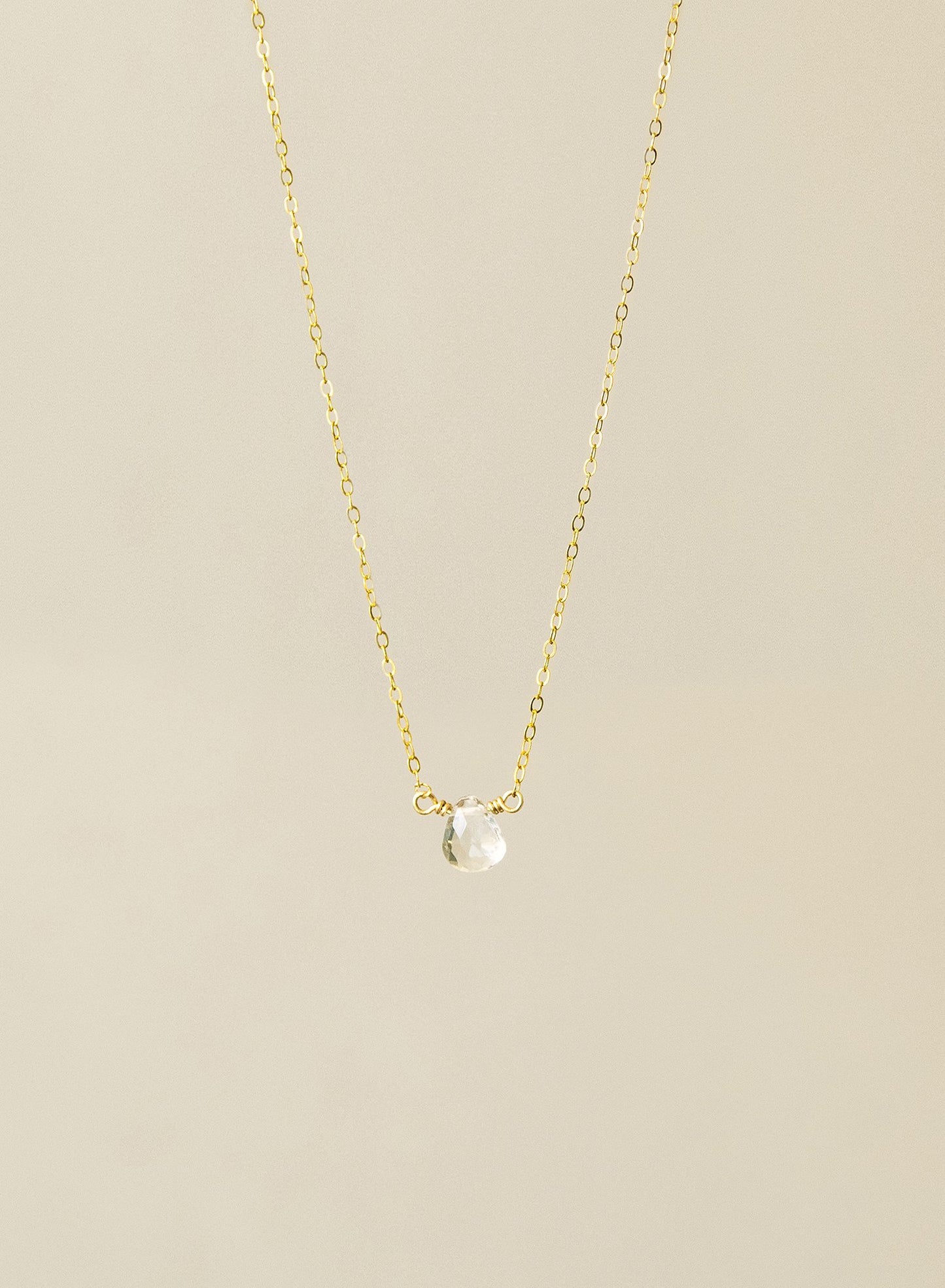 Clear Quartz 14K Gold-Filled Necklace-SQ7637785