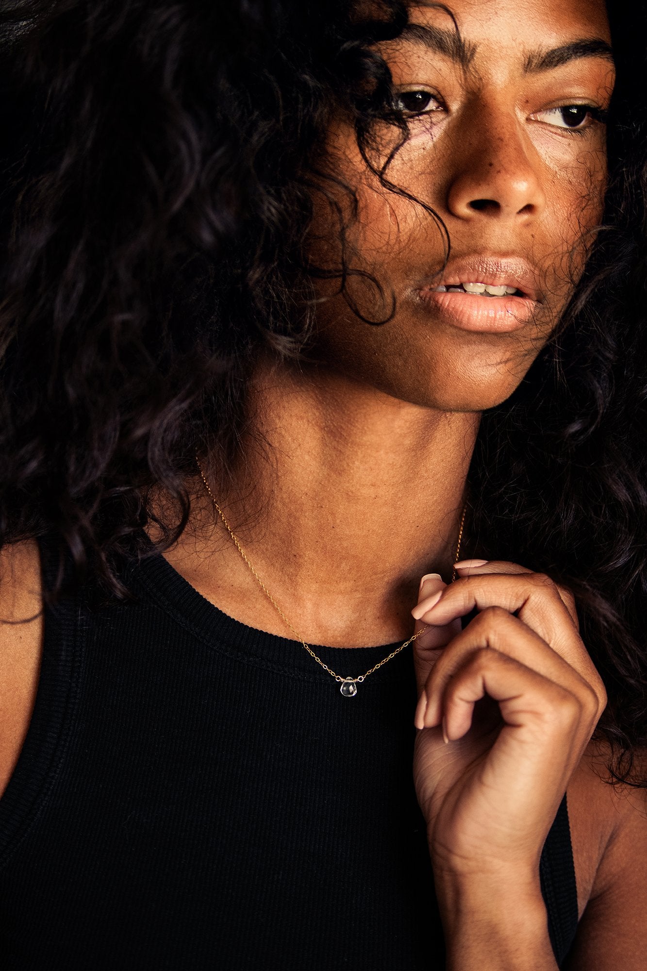 Clear Quartz 14K Gold-Filled Necklace-SQ7637785