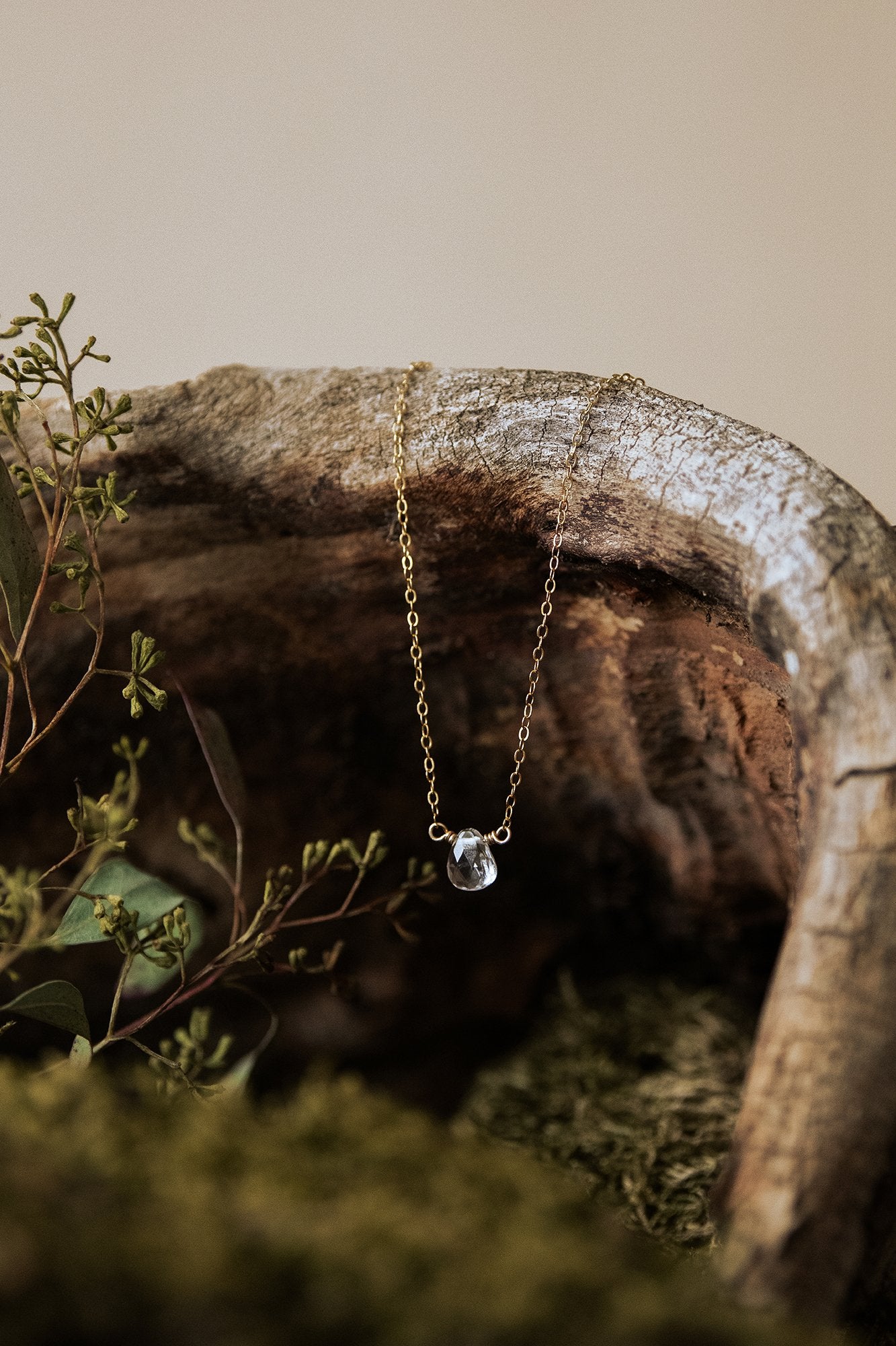 Clear Quartz 14K Gold-Filled Necklace-SQ7637785