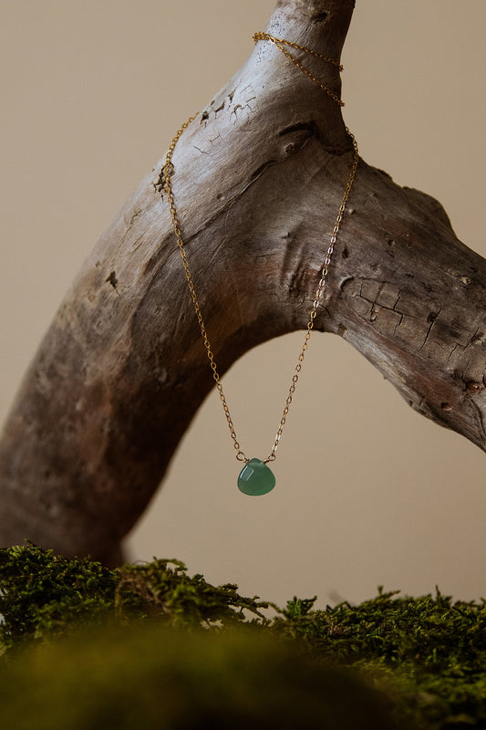 Green Aventurine 14K Gold-Filled Necklace-SQ8203065