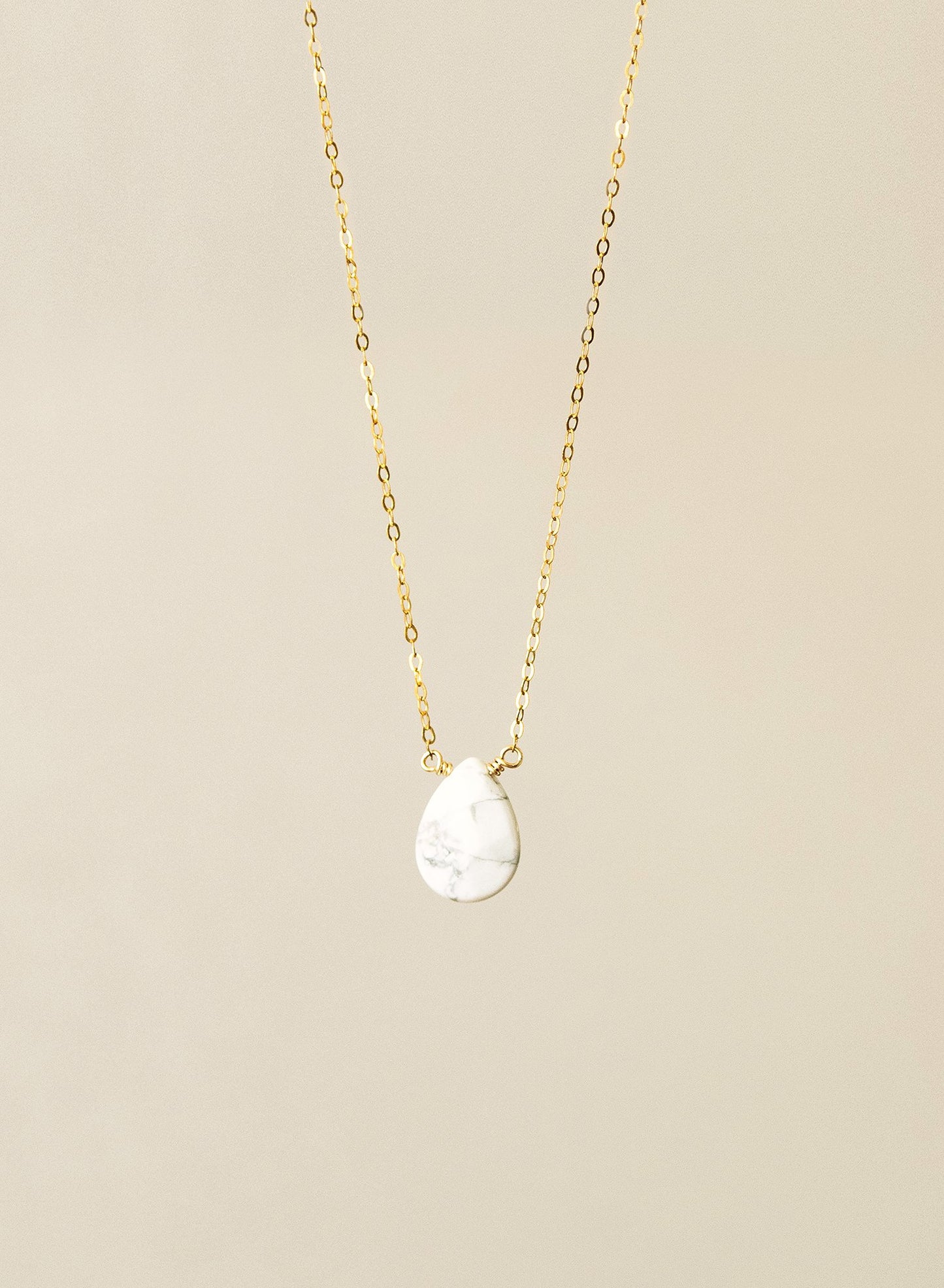Howlite 14K Gold-Filled Necklace-SQ8385015