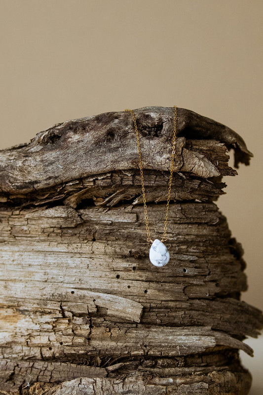 Howlite 14K Gold-Filled Necklace-SQ8385015