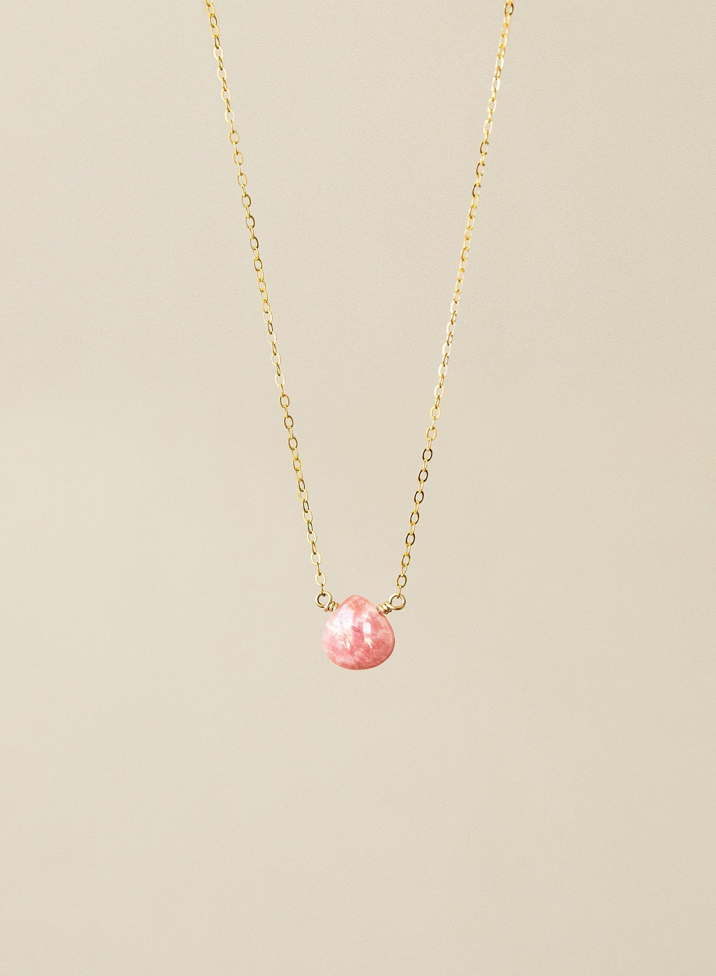 Rhodochrosite 14K Gold-Filled Necklace-SQ1024420