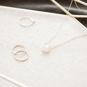 Rose Quartz 14K Gold-Filled Necklace-SQ8545344