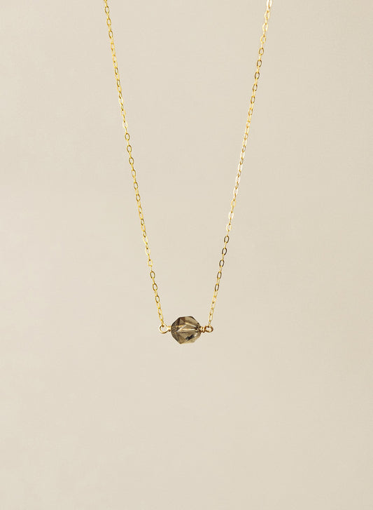 Smokey Quartz 14K Gold-Filled Necklace-SQ3874568