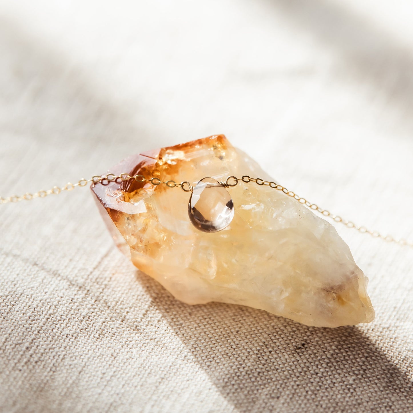 Smokey Quartz 14K Gold-Filled Necklace-SQ3874568