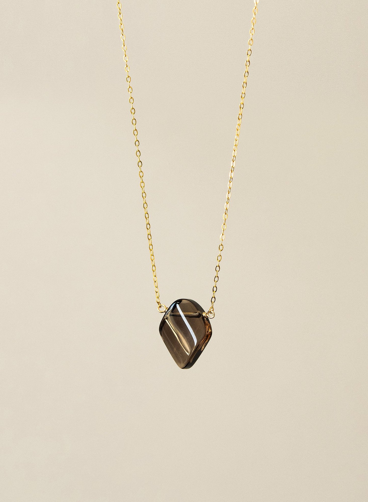 Smokey Quartz 14K Gold-Filled Pendant Necklace-SQ3387738