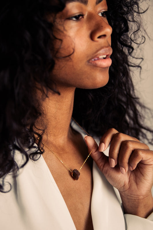 Smokey Quartz 14K Gold-Filled Pendant Necklace-SQ3387738