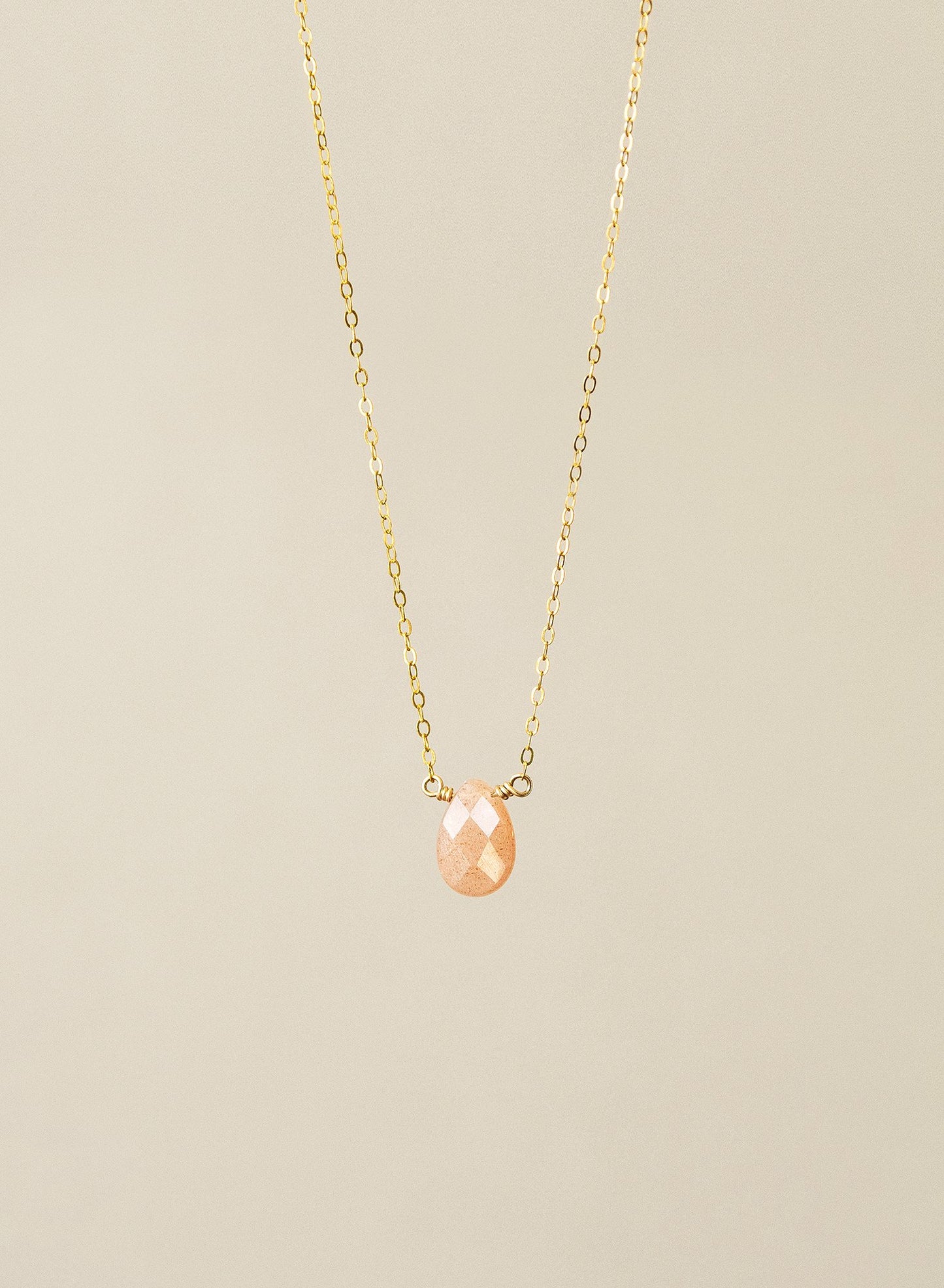 Sunstone 14K Gold-Filled Necklace-SQ0532158