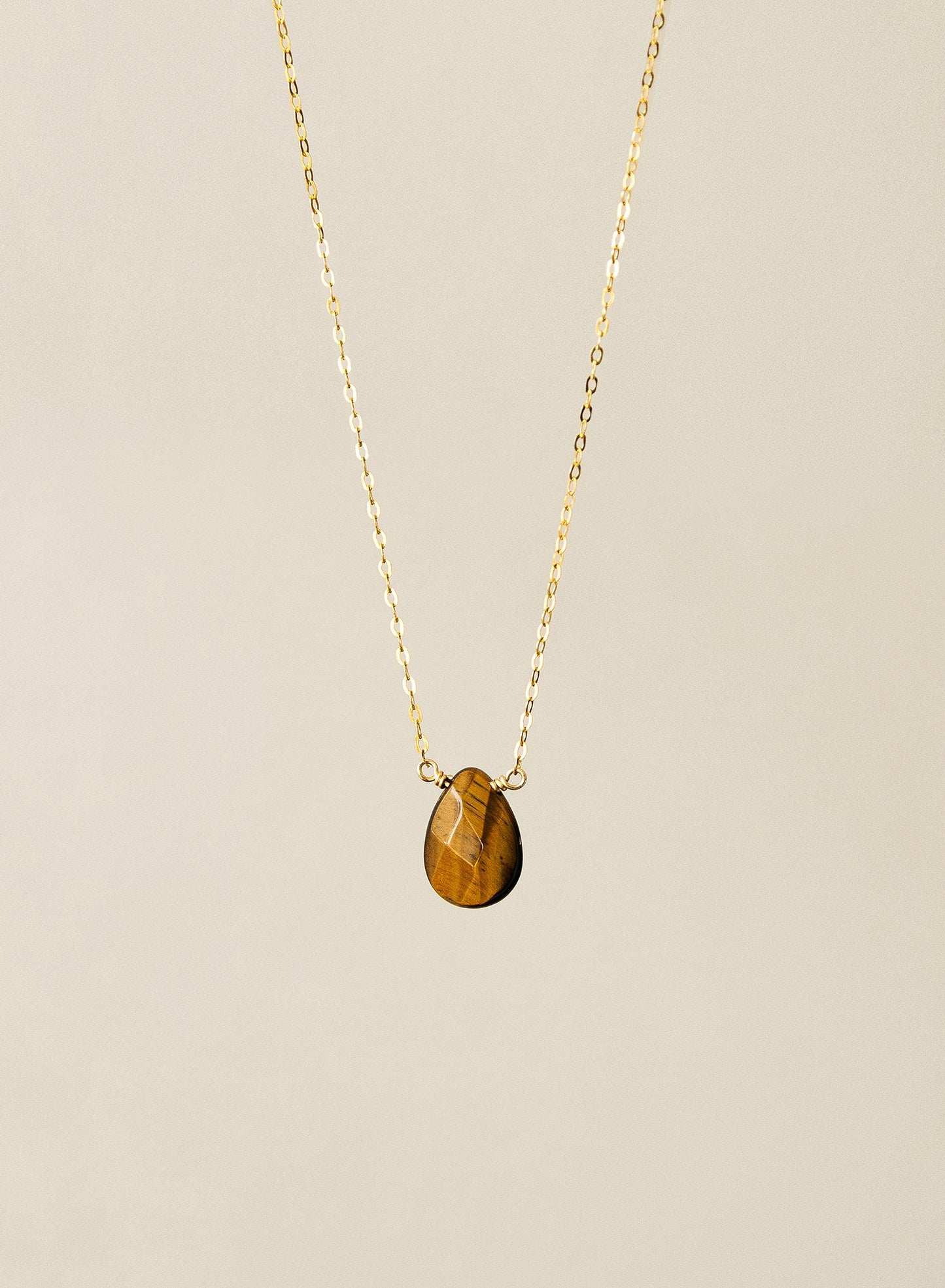 Tiger's Eye 14K Gold-Filled Necklace-SQ7813108