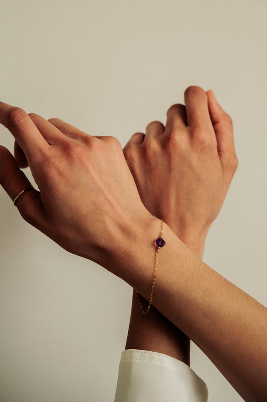 I AM Peace - Amethyst Intention Bracelet-SQ2456675