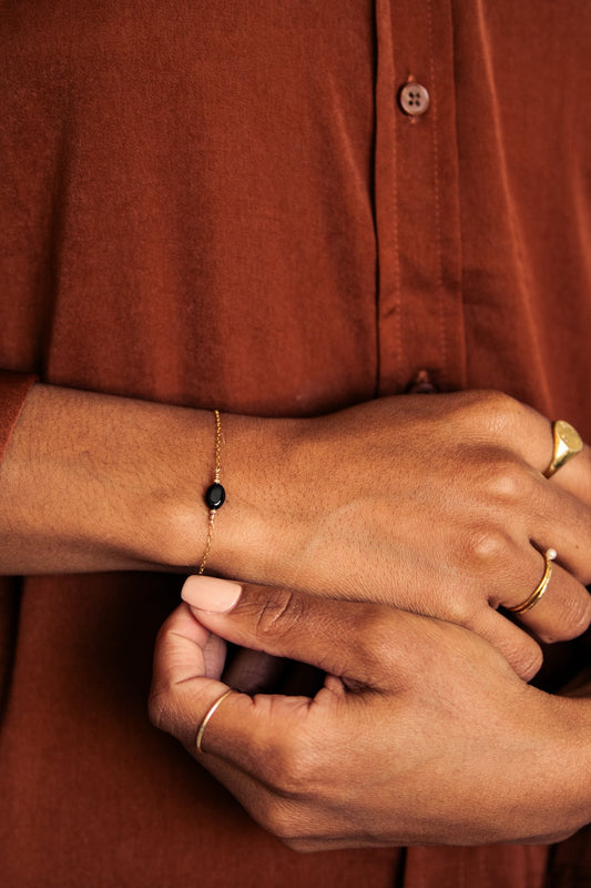 I AM Protected - Onyx Intention Bracelet-SQ4547183