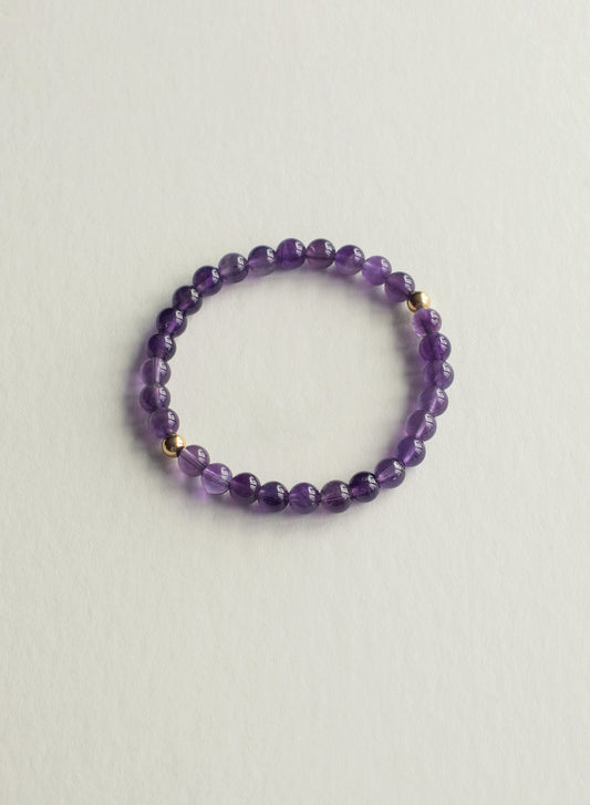Peace Amethyst Gemstone Bracelet
