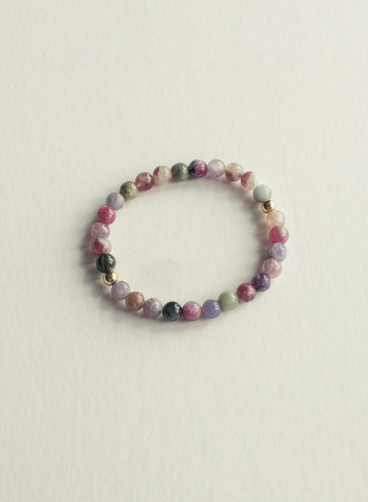 Rainbow Tourmaline Gemstone Bracelet