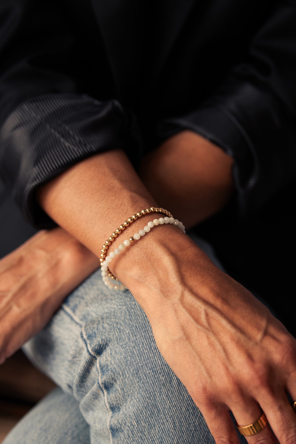 Burma Jade Faceted Dainty Gemstone Bracelet