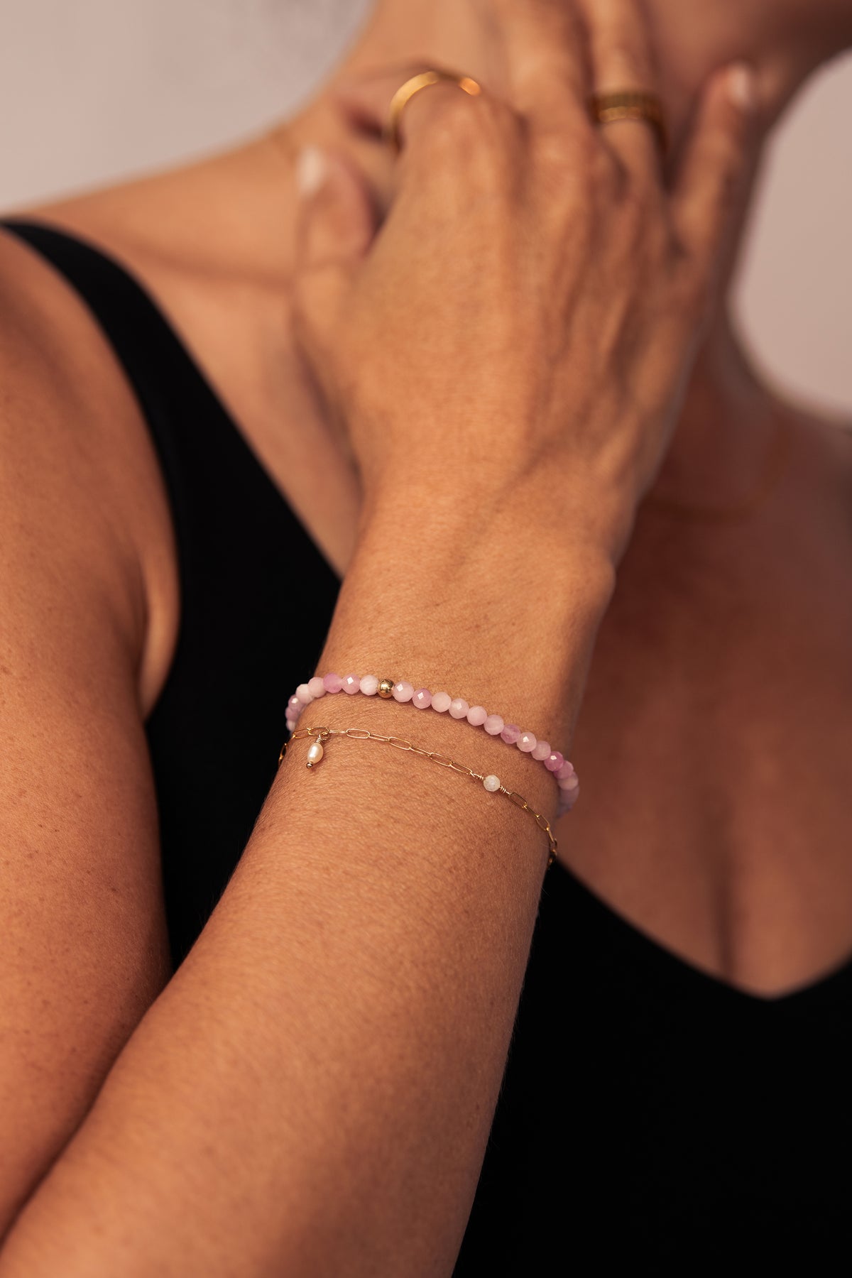 Magic Faceted Dainty Kunzite Gemstone Bracelet
