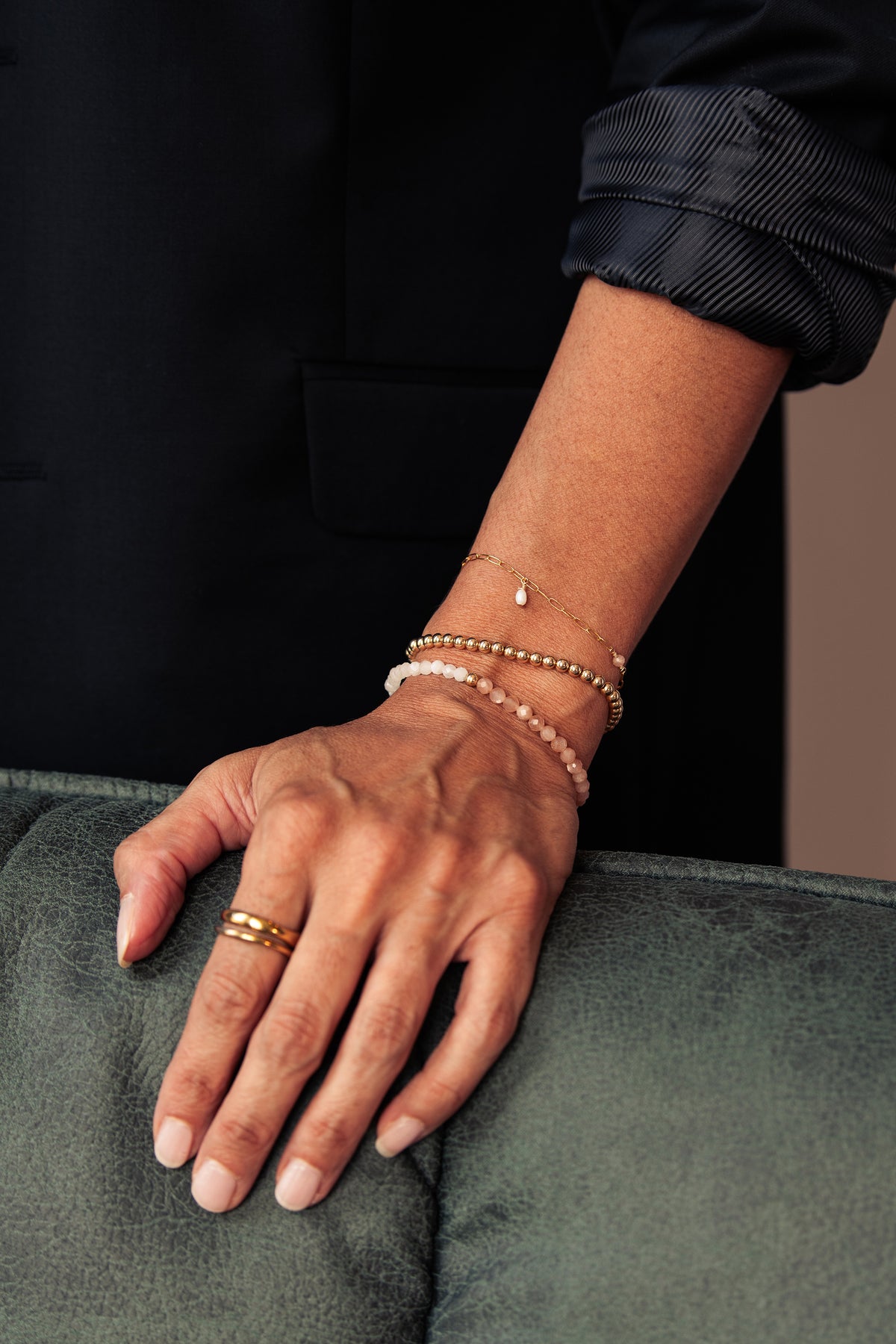 Sun & Moon Dainty Gemstone Bracelet