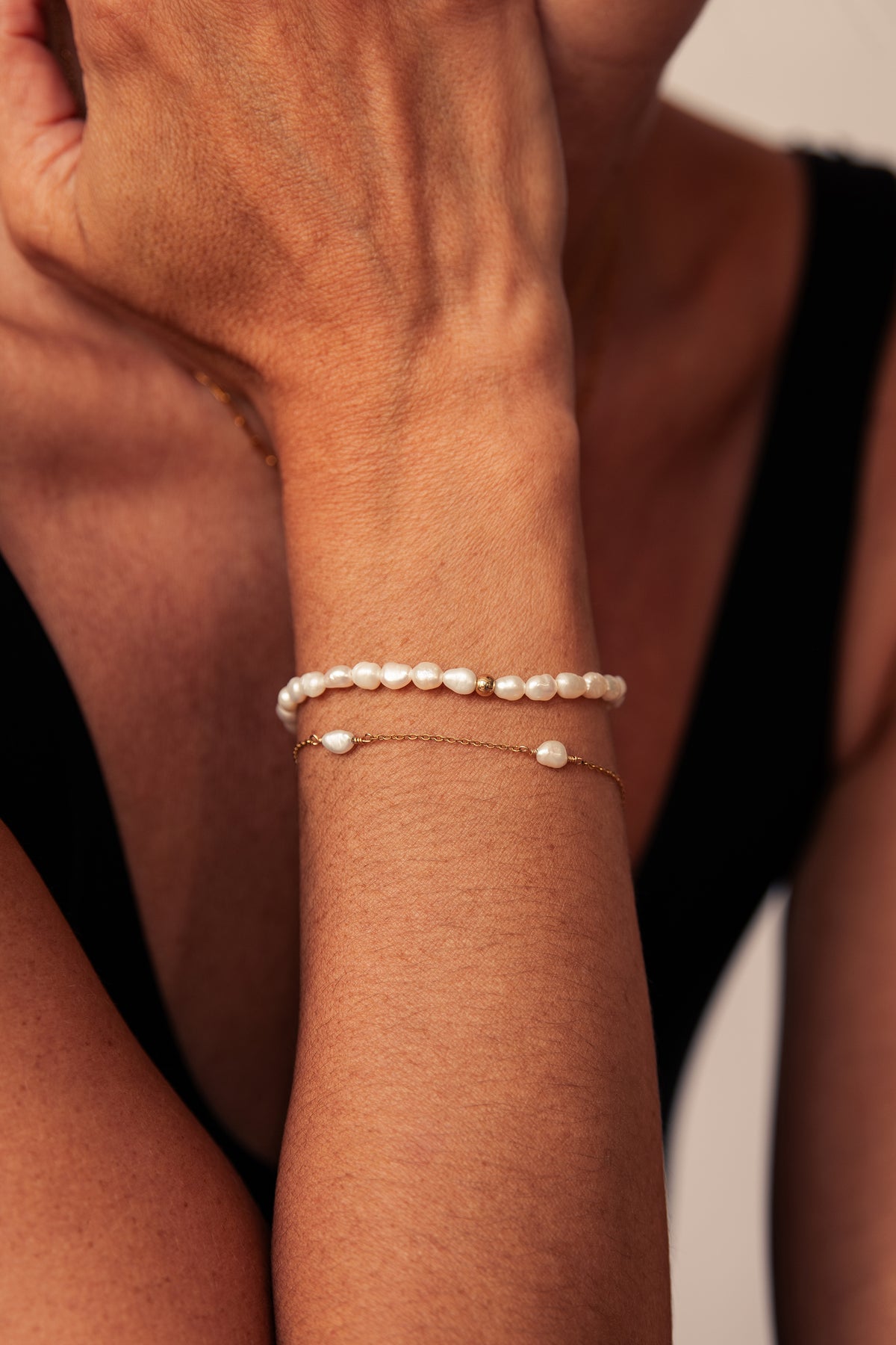 Pearl Dainty Gemstone Bracelet