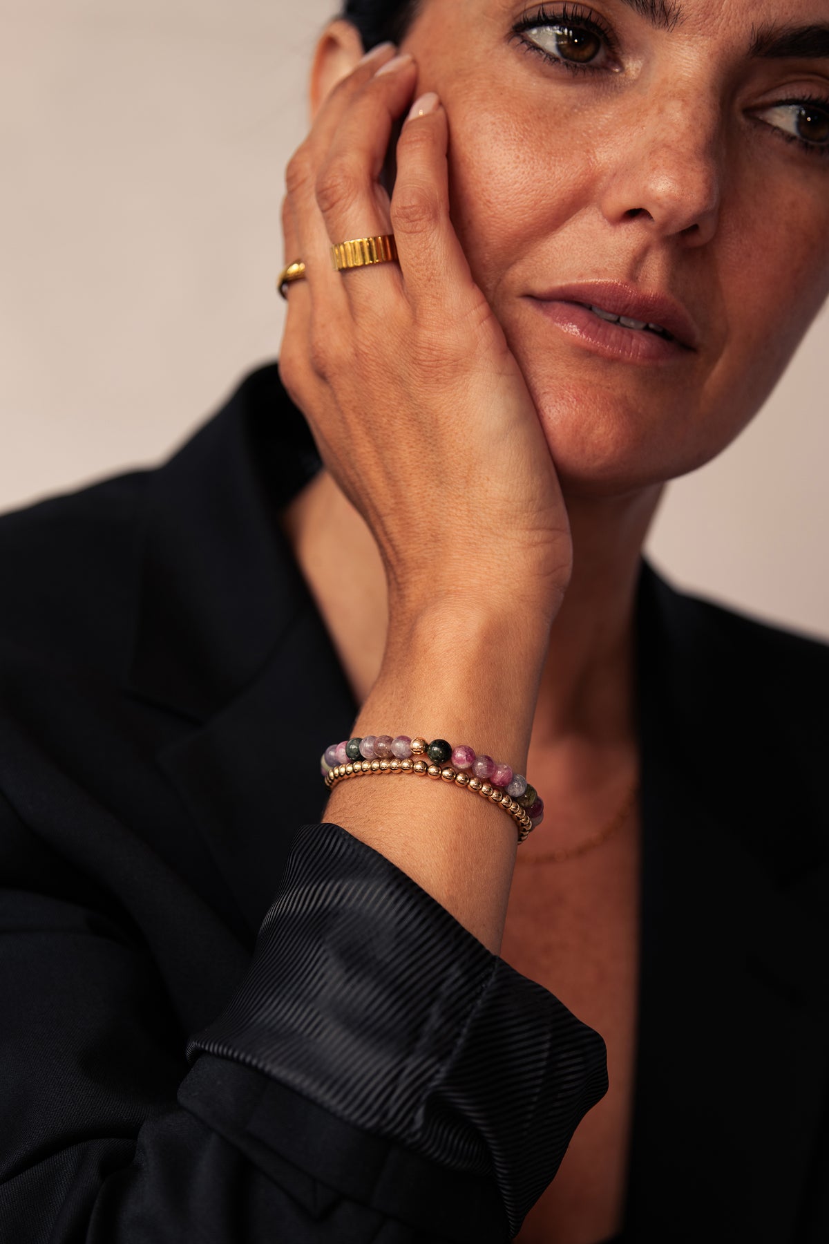 Rainbow Tourmaline Gemstone Bracelet
