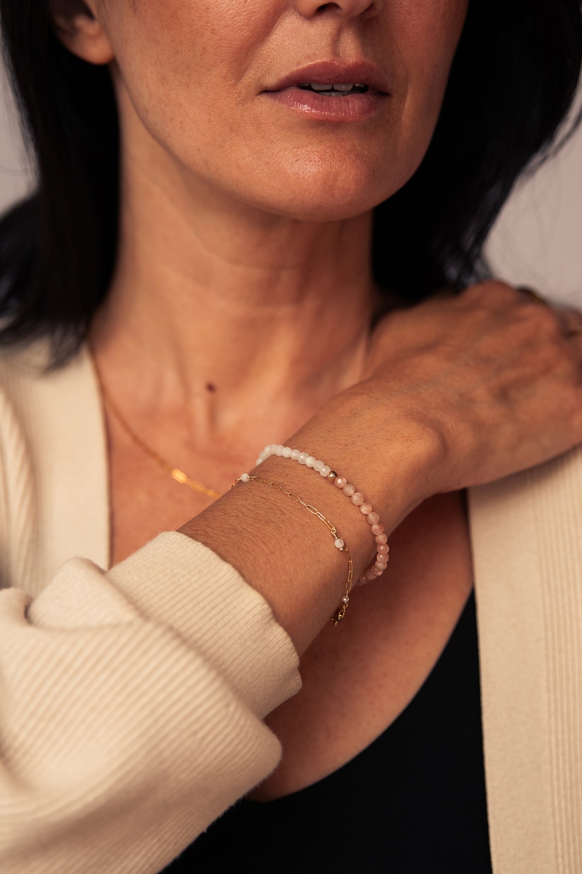 Sun & Moon Dainty Gemstone Bracelet
