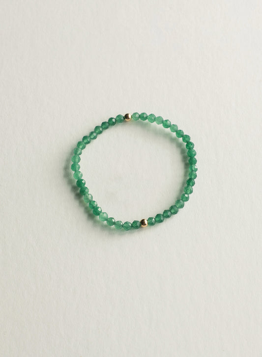 Abundance Aventurine Faceted Dainty Gemstone Bracelet
