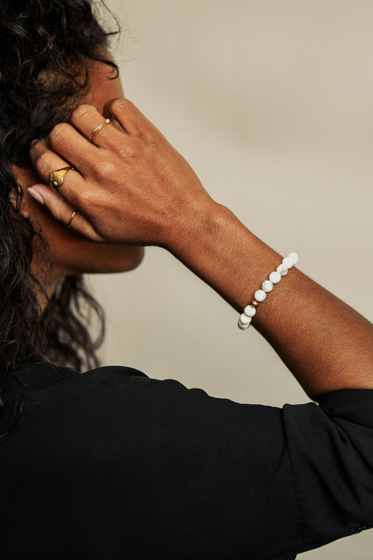 Breathe Howlite Gemstone Bracelet-SQ7534725