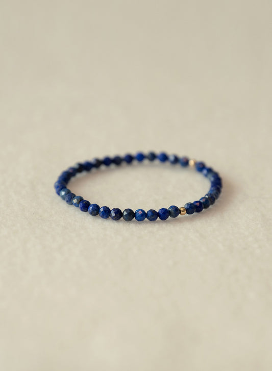 Empower Faceted Dainty Lapis Gemstone Bracelet-SQ5274862