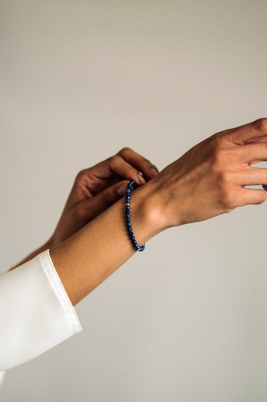 Empower Faceted Dainty Lapis Gemstone Bracelet-SQ5274862
