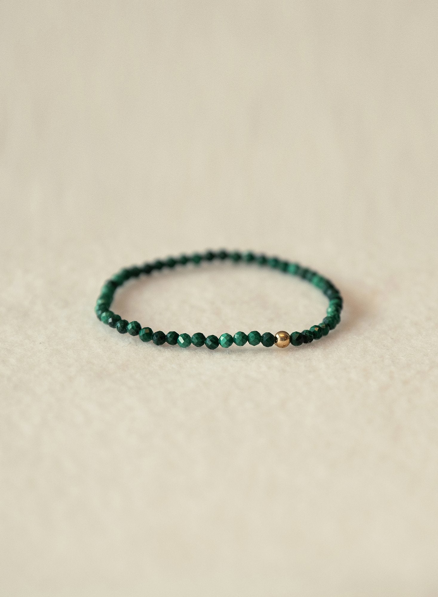 Malachite Faceted Dainty Gemstone Bracelet-SQ8335351