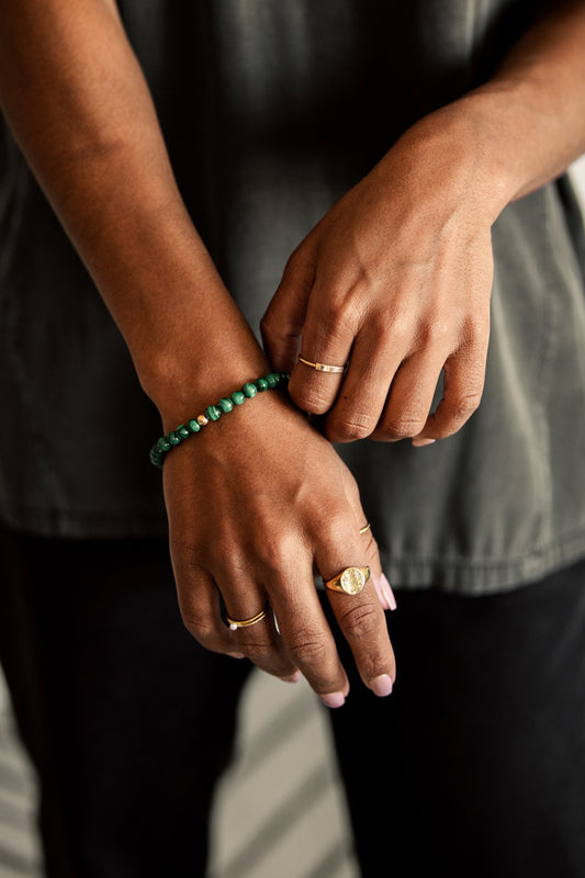 Malachite Pure Gemstone Bracelet-SQ8460827