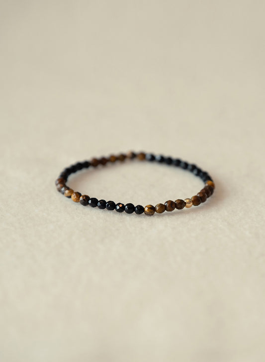 Strength Faceted Dainty Tiger's Eye Gemstone Bracelet-SQ0747667