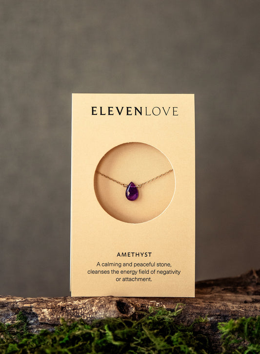 Amethyst 14K Gold-Filled Necklace-SQ2105166