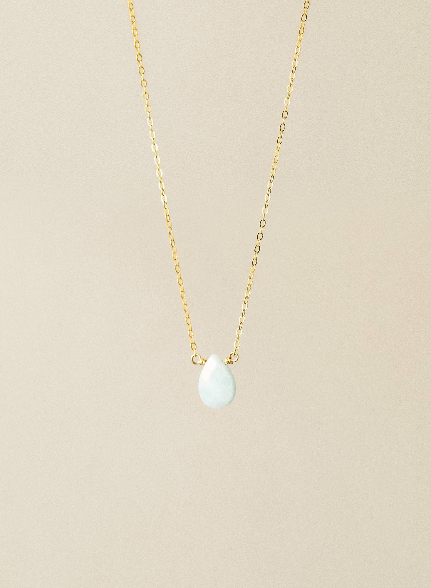 Aquamarine 14K Gold-Filled Necklace-SQ7370560