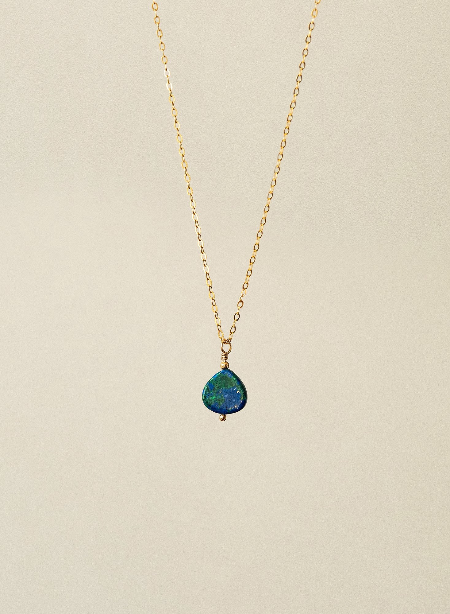 Azurite 14K Gold-Filled Necklace-SQ7133821