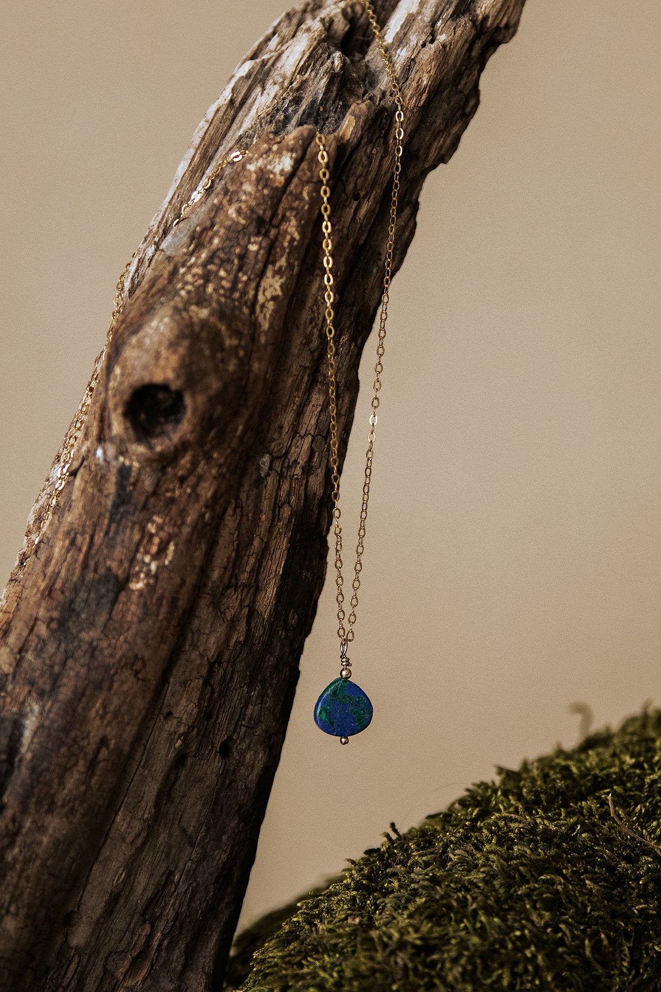 Azurite 14K Gold-Filled Necklace-SQ7133821