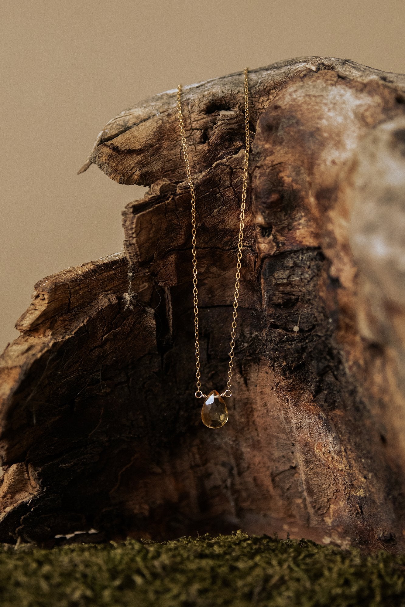 Citrine 14K Gold-Filled Necklace-SQ0284463